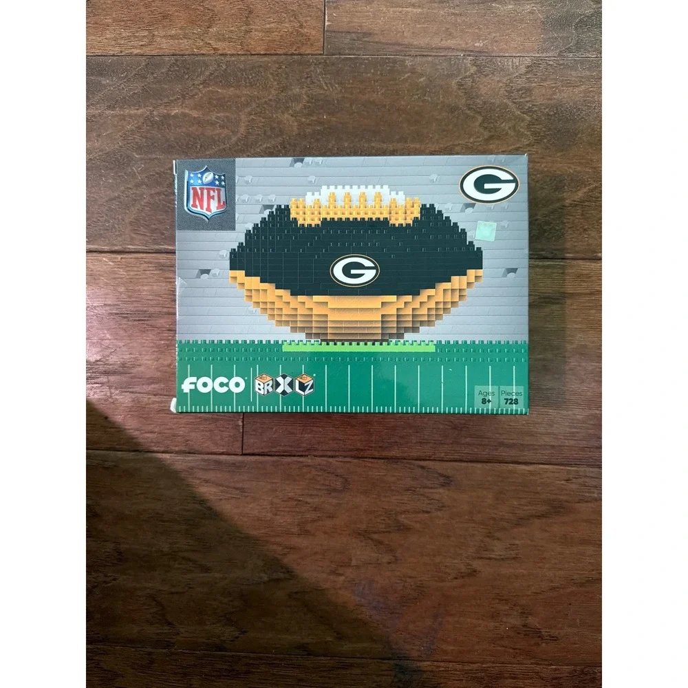 Green Bay Packers NFL FOCO BRXLZ Football Building Blocks 728 Pieces New